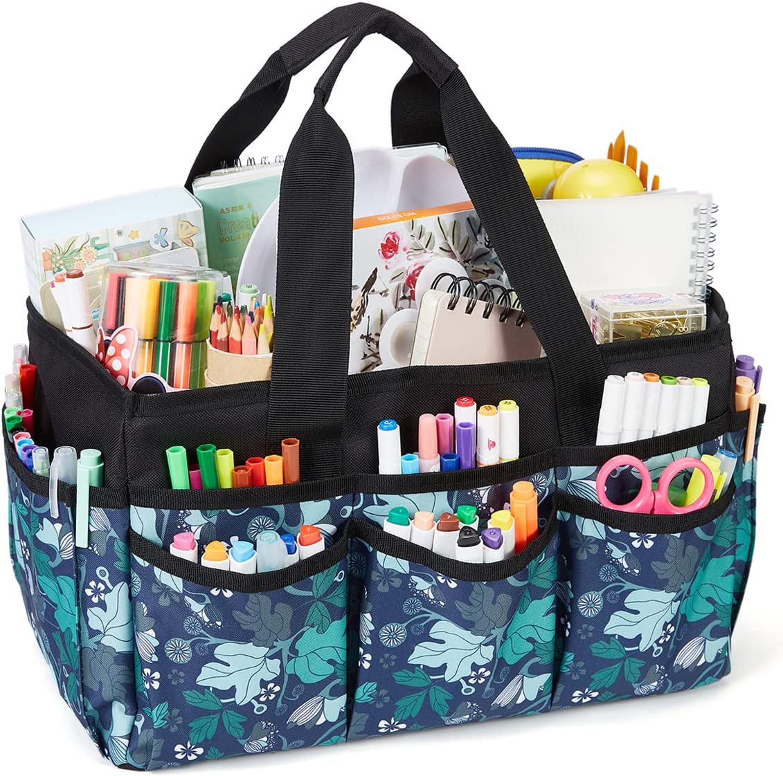230527224146887_1 Craft Organizer Tote Bag, Art Caddy Organizer with Handles,Multi-Functional Craft Caddy for Sewing & Scrapbooking Supplies,Travel Art Box JOSIVIKY (White) - Image 1
